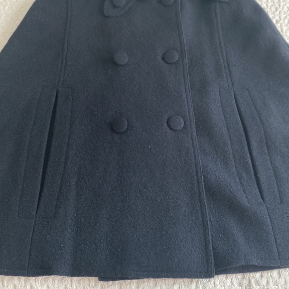 Italian pure virgin wool double breasted cape coat - Picture 4 of 10